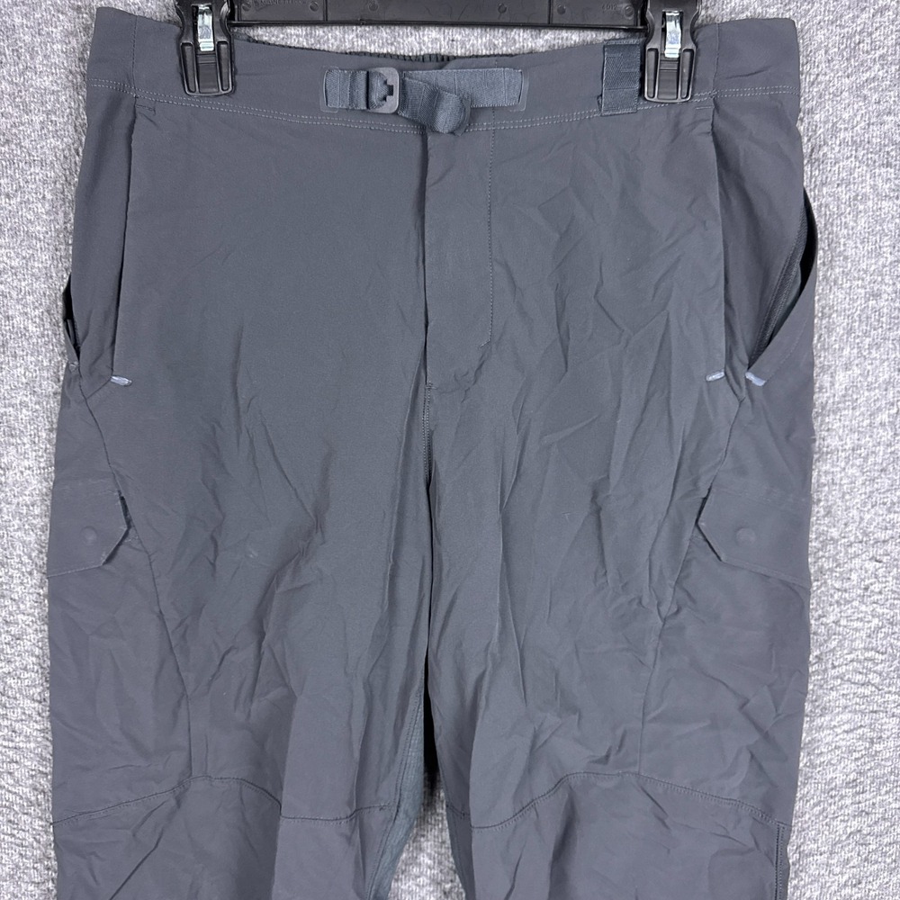 Lululemon Outdoor Training Pants Mens 32x29 Gray‎ Cargo Hiking Belted Stretch